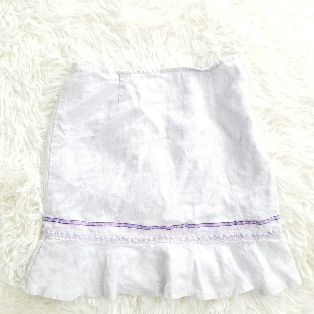 Malley too girls linen lavender skirt Sz 7